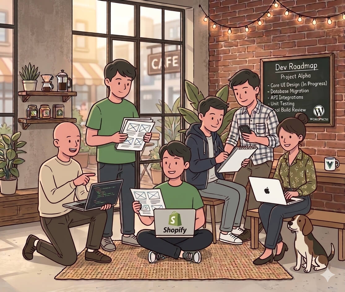 Team collaboration illustration