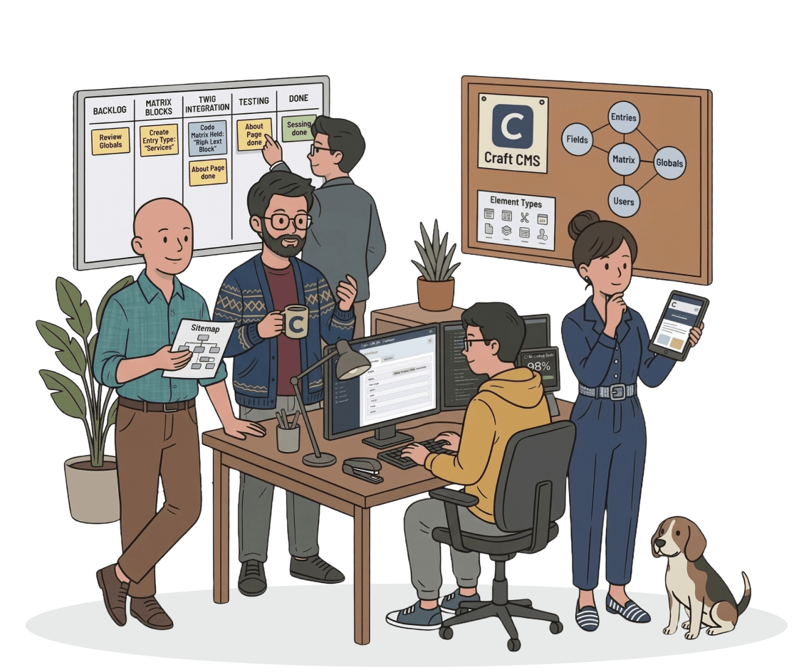 Craft CMS development illustration