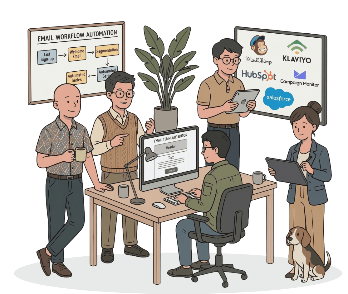 Email template development illustration